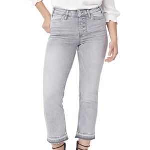 Paige Cindy Crop Straight Leg Gray Jeans